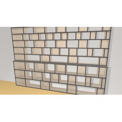 Bibliotheek  (H239cm - B350 cm)