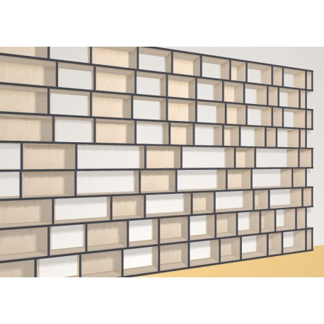 Bookshelf  (H222cm - W444 cm)