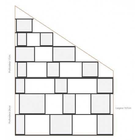 Bibliotheek  (H220cm - B110 cm)