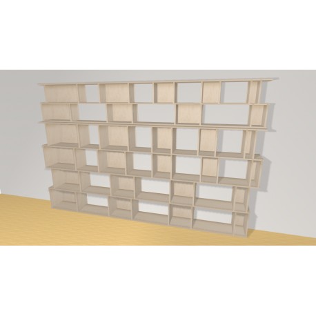 Bookshelf  (H200cm - W317 cm)