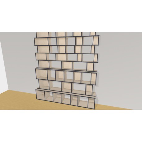 Bibliotheek  (H238cm - B226 cm)