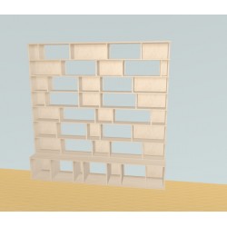 Bookshelf  (H212cm - W210 cm)