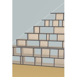 Bookshelf  (H203cm - W270 cm)