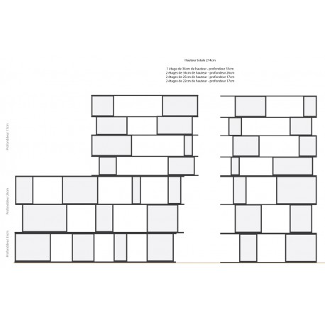 Bookshelf  (H220cm - W110 cm)