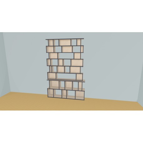 Bookshelf  (H227cm - W166 cm)