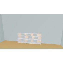 Bookshelf  (H90cm - W240 cm)