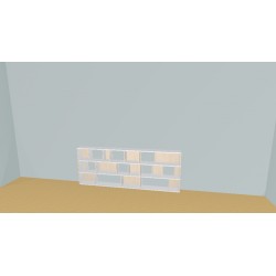 Bookshelf  (H82cm - W240 cm)