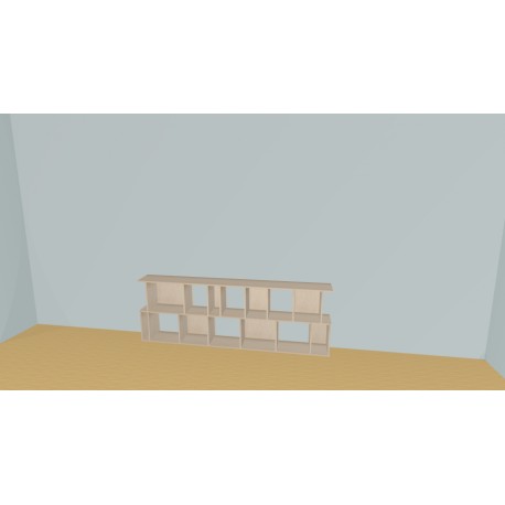 Bibliotheek  (H73cm - B240 cm)