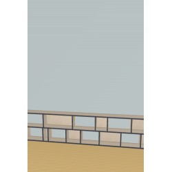 Bookshelf  (H55cm - W280 cm)
