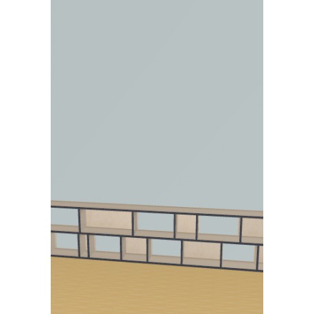 Bookshelf  (H55cm - W280 cm)