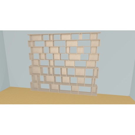 Bibliotheek  (H239cm - B316 cm)