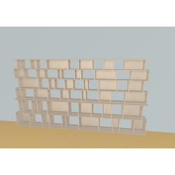 Bookshelf  (H176cm - W333 cm)