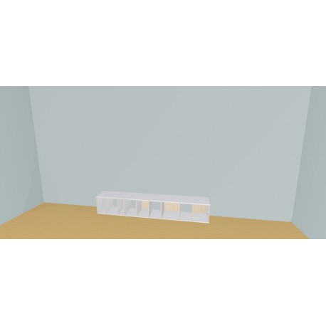 Boekenkast op maat  (H38cm - B252 cm)