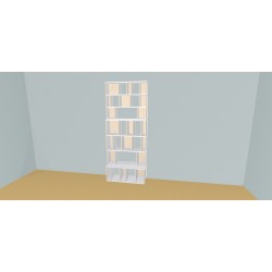 Boekenkast op maat (H229cm - B105 cm)