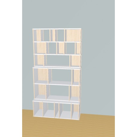 Boekenkast op maat (H193cm - B104 cm)