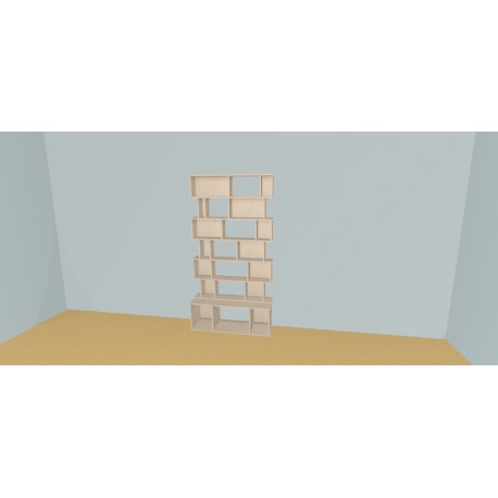 Boekenkast op maat  (H200cm - B117 cm)