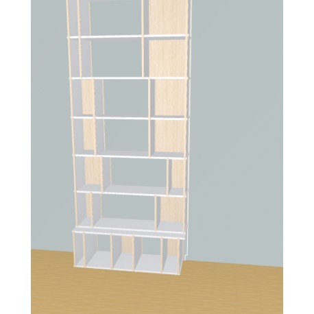 Custom bookcase (H254cm - W109 cm)