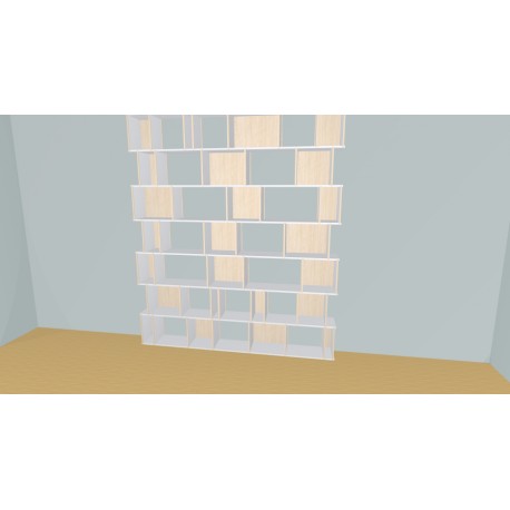 Boekenkast op maat  (H324cm - B243 cm)