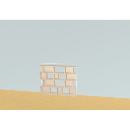 Boekenkast op maat  (H103cm - B127 cm)