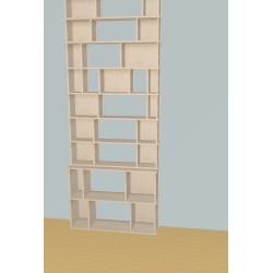 Boekenkast op maat (H257cm - B100 cm)