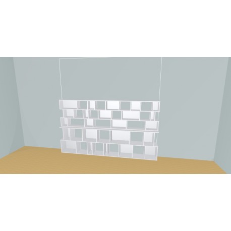Boekenkast op maat  (H147cm - B289 cm)