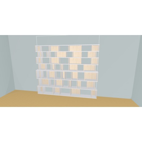 Boekenkast op maat  (H212cm - B289 cm)