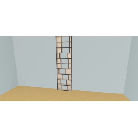 Boekenkast op maat  (H252cm - B80 cm)