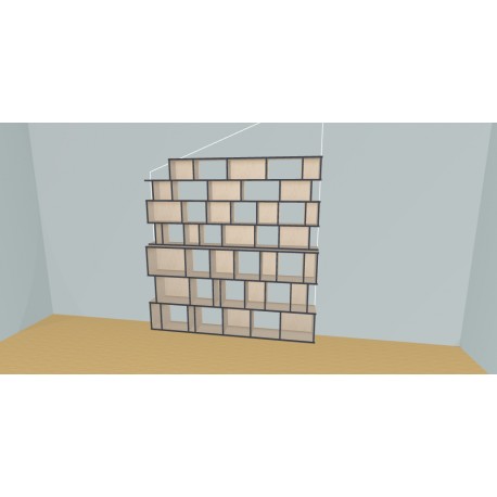 Boekenkast op maat  (H212cm - B230 cm)