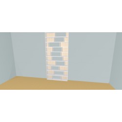 Boekenkast op maat (H252cm - B130 cm)