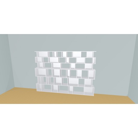 Boekenkast op maat  (H182cm - B289 cm)