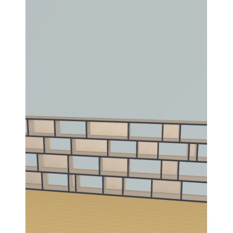 Custom bookcase  (H103cm - W366 cm)