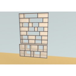 Boekenkast op maat (H242cm - B160 cm)