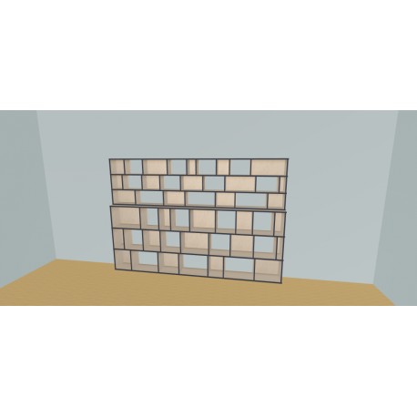 Custom bookcase  (H182cm - W300 cm)