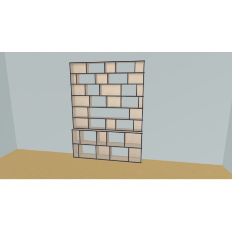 Boekenkast op maat  (H230cm - B190 cm)