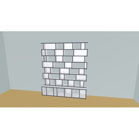 Boekenkast op maat  (H209cm - B200 cm)