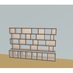 Custom bookcase  (H147cm - W250 cm)