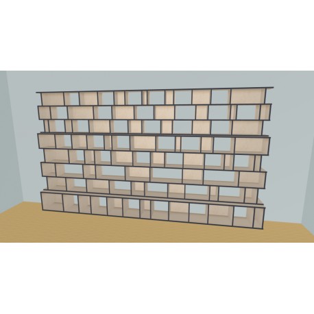 Boekenkast op maat  (H220cm - B440 cm)