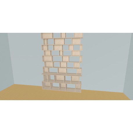 Custom bookcase  (H304cm - W200 cm)