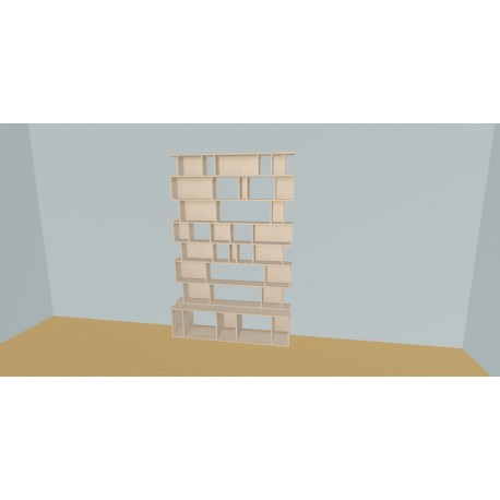 Boekenkast op maat  (H218cm - B160 cm)