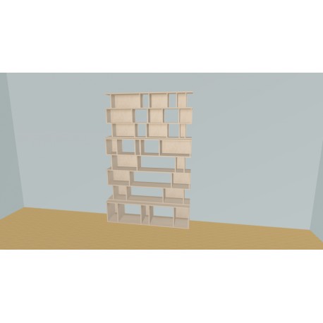 Boekenkast op maat  (H220cm - B160 cm)