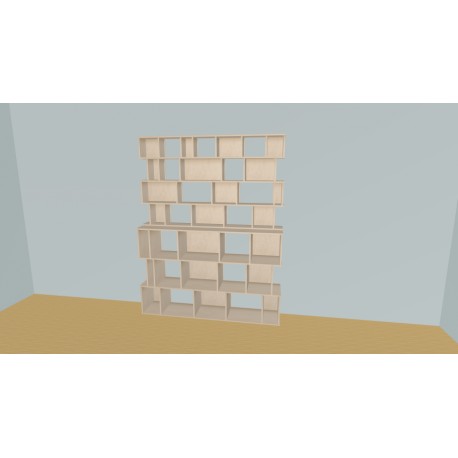 Custom bookcase  (H215cm - W190 cm)