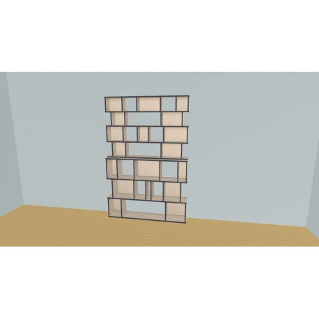 Boekenkast op maat  (H129cm - B99 cm)