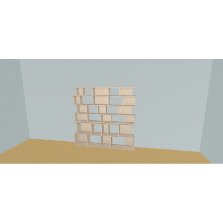 Boekenkast op maat  (H176cm - B200 cm)