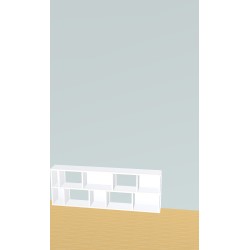 Boekenkast op maat (H49cm - B140 cm)