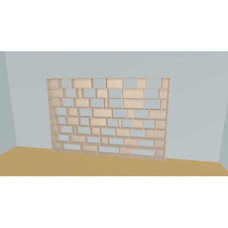 Boekenkast op maat  (H192cm - B325 cm)