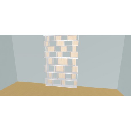 Boekenkast op maat  (H248cm - B180 cm)