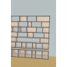 Custom bookcase  (H185cm - W190 cm)