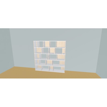 Custom bookcase  (H181cm - W202 cm)