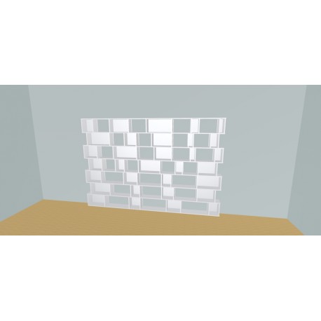 Boekenkast op maat  (H189cm - B313 cm)
