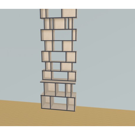 Meuble Bibliothèque sur-mesure (H257cm - L100 cm)